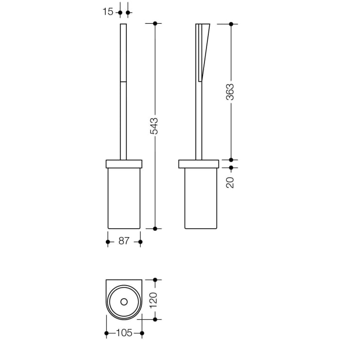 HEWI System 800K WC-Bürstengarnitur