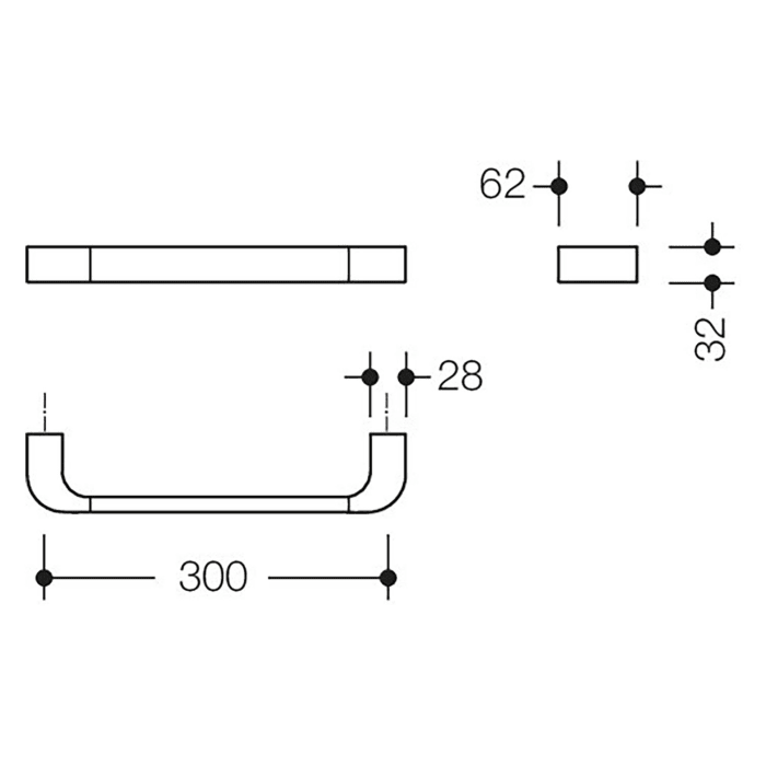 HEWI System 800 Haltegriff 32,8 cm