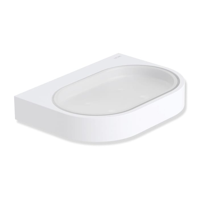 HEWI System 800 Seifenschale aus Kristallglas mit Halter