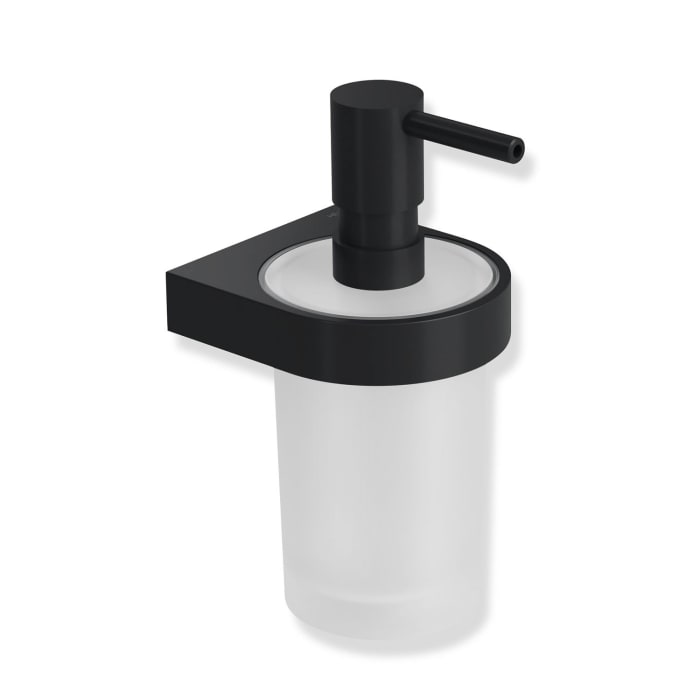 HEWI System 800 Seifenspender aus Kristallglas mit Halter