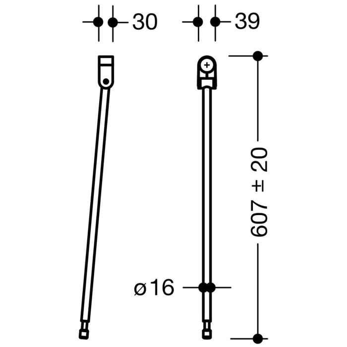 HEWI Serie 805 Classic Bodenstütze