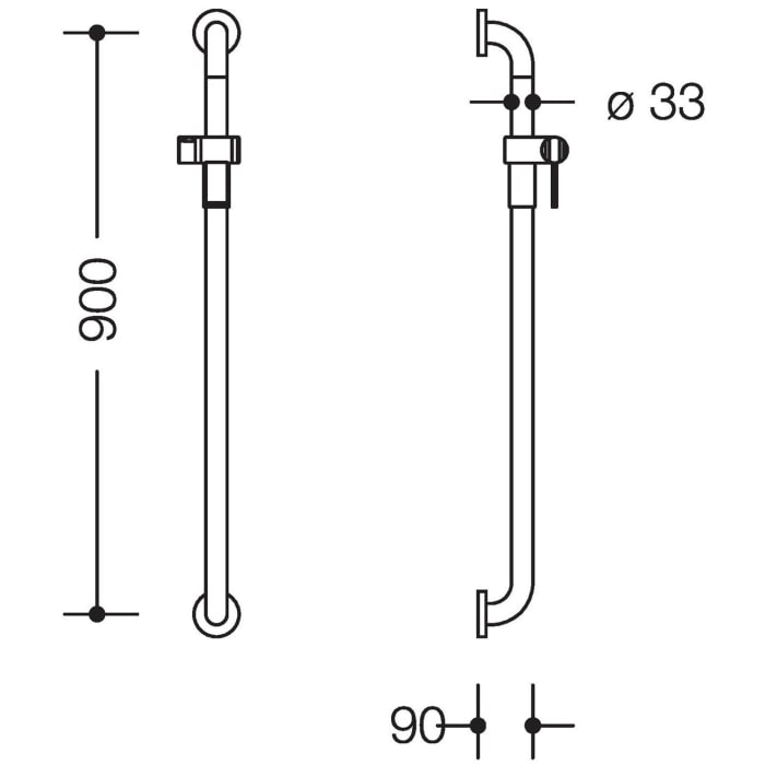 HEWI Serie 805 Classic Brausehalterstange