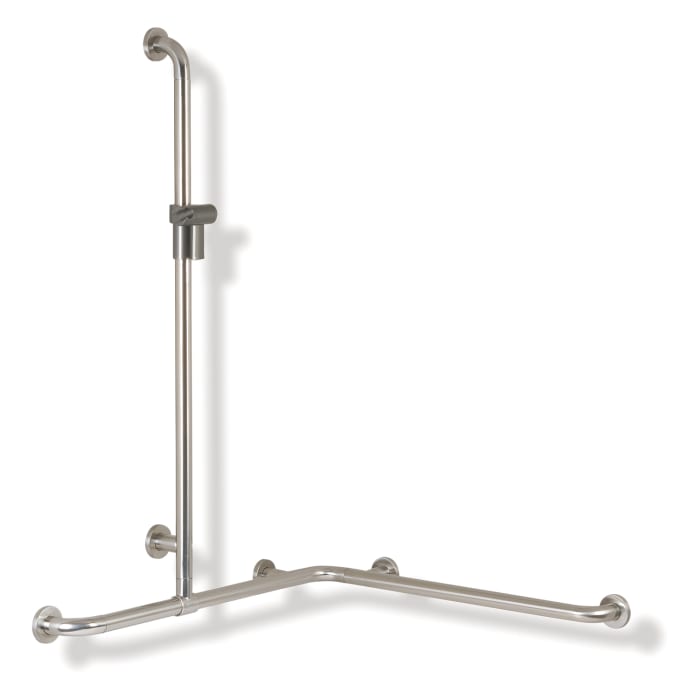 HEWI Serie 805 Classic Duschhandlauf mit verschiebbarer Brausehalterstange