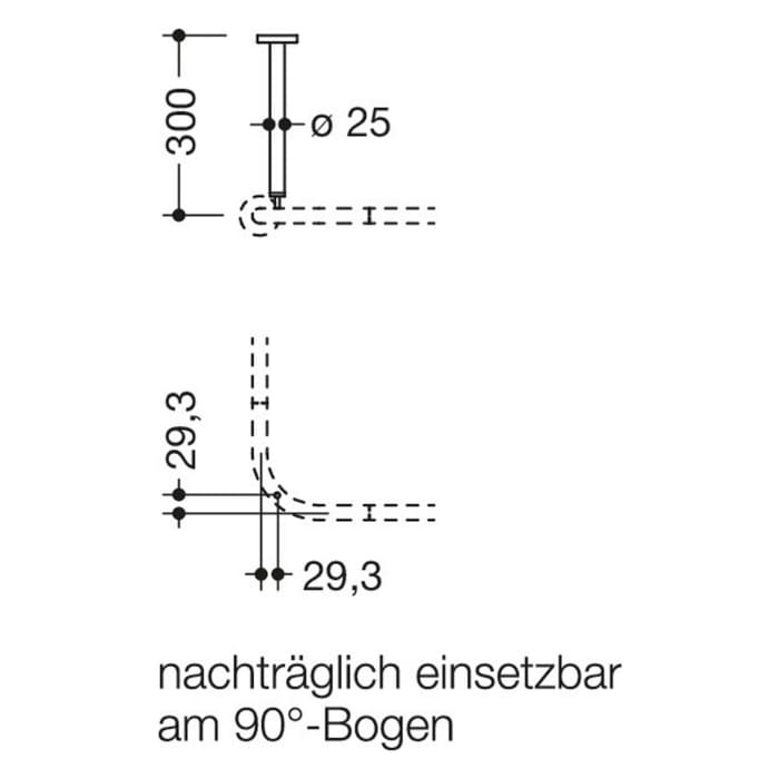 HEWI System 900 Deckenabhängung 30 cm