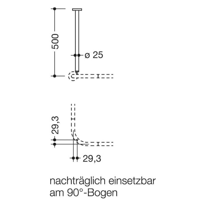 HEWI System 900 Deckenabhängung 50 cm