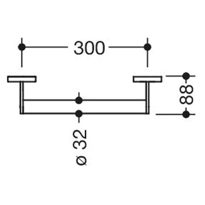 HEWI System 900 Haltegriff 30 x 8,8 cm