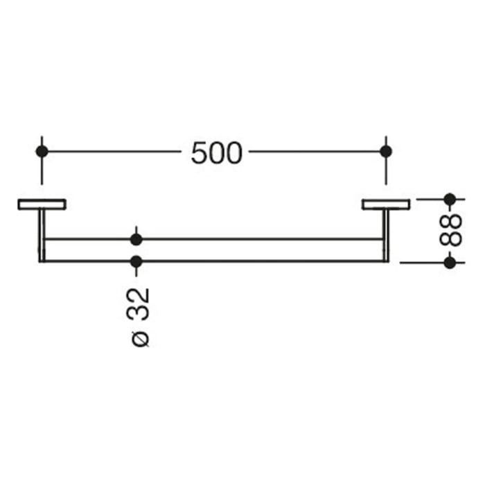 HEWI System 900 Haltegriff 50 x 8,8 cm