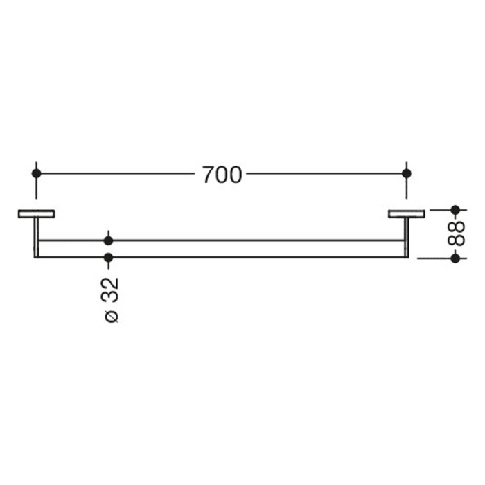 HEWI System 900 Haltegriff 70 x 8,8 cm