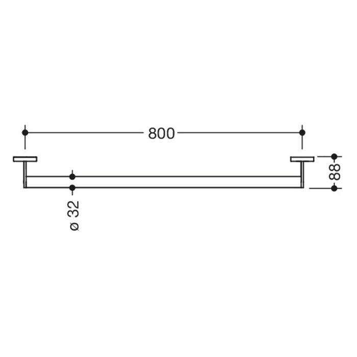 HEWI System 900 Haltegriff 80 x 8,8 cm