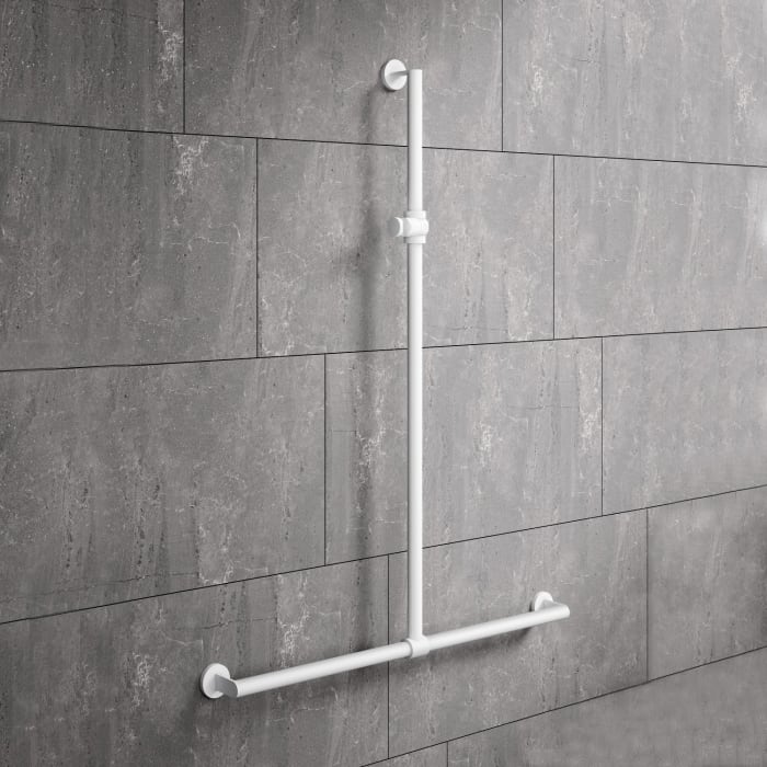 HEWI System 900 Duschhandlauf, 125 x 118,5 x 8,8 cm