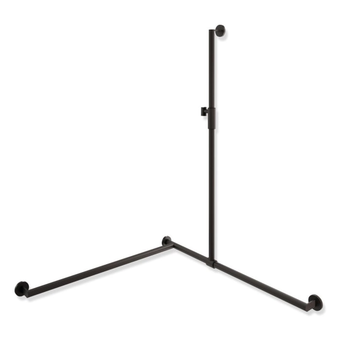 HEWI System 900 Duschhandlauf mit verschiebbarer Brausehalterstange mit Magnetbrausehalter 96,5 cm, links