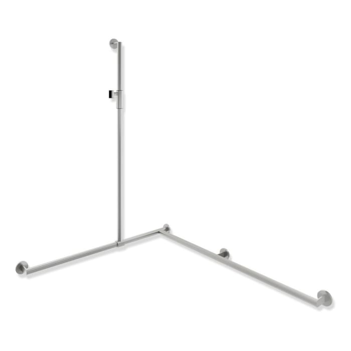 HEWI System 900 Duschhandlauf mit verschiebbarer Brausehalterstange mit Magnetbrausehalter 118,5 cm, rechts