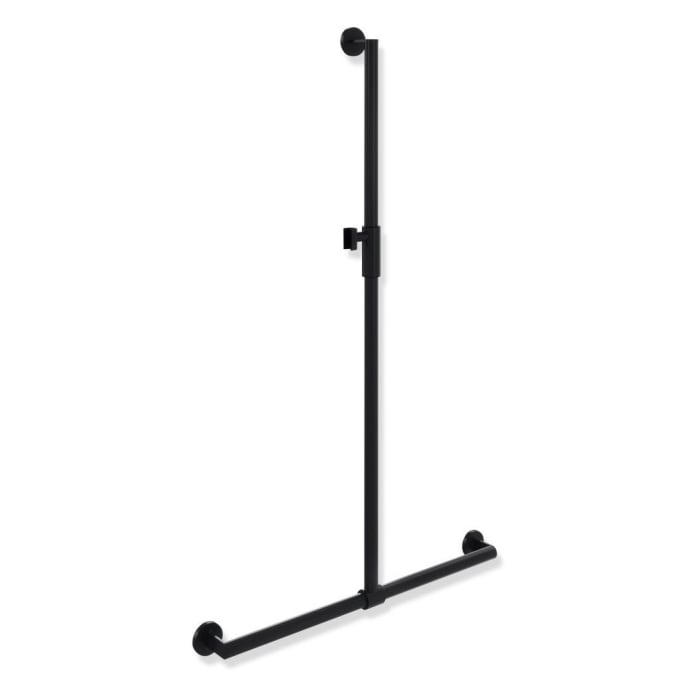 HEWI System 900 Duschhandlauf mit verschiebbarer Brausehalterstange mit Magnetbrausehalter 76,5 cm