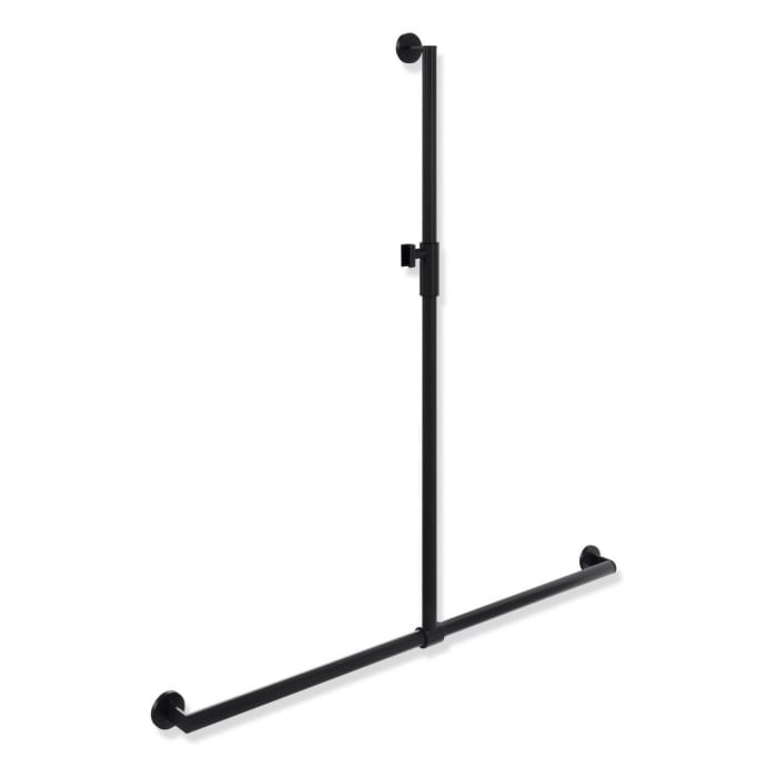 HEWI System 900 Duschhandlauf mit verschiebbarer Brausehalterstange mit Magnetbrausehalter 118,5 cm