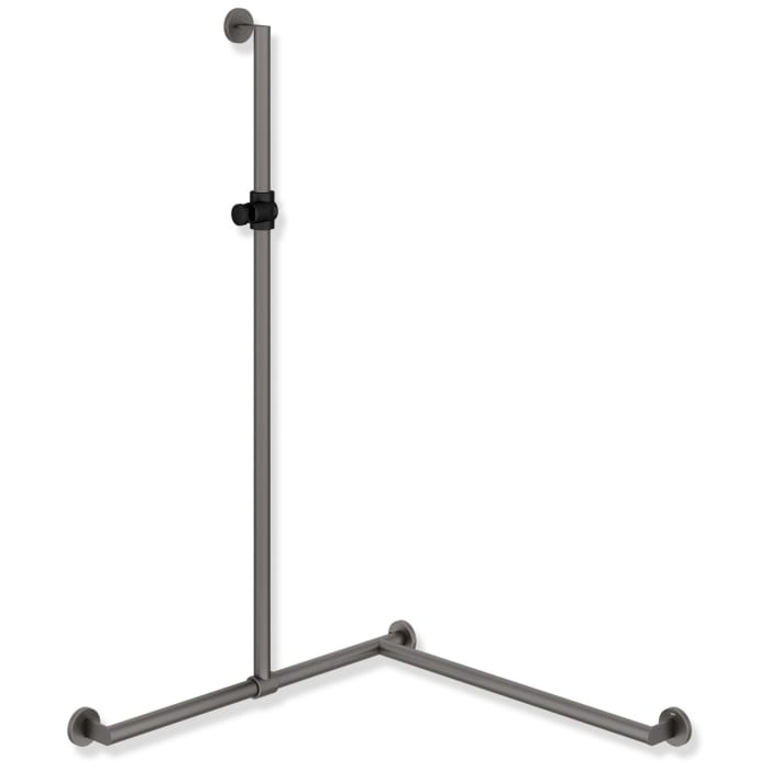 HEWI System 900 Duschhandlauf mit verschiebbarer Brausehalterstange rechts, 76,5 cm