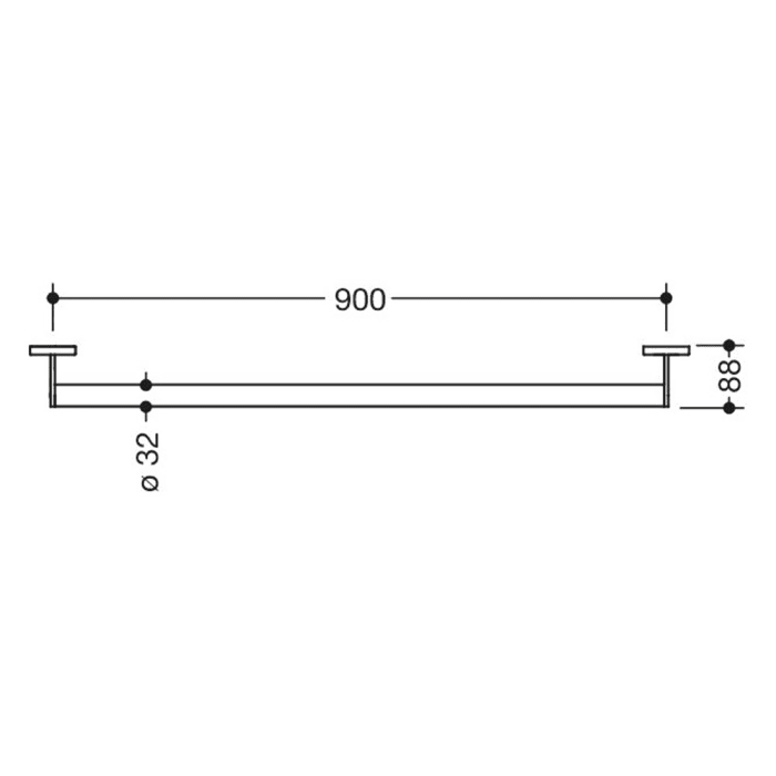 HEWI System 900 Haltegriff 90 x 8,8 cm
