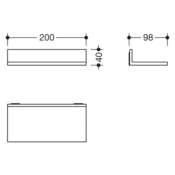 HEWI System 900 Q Ablage