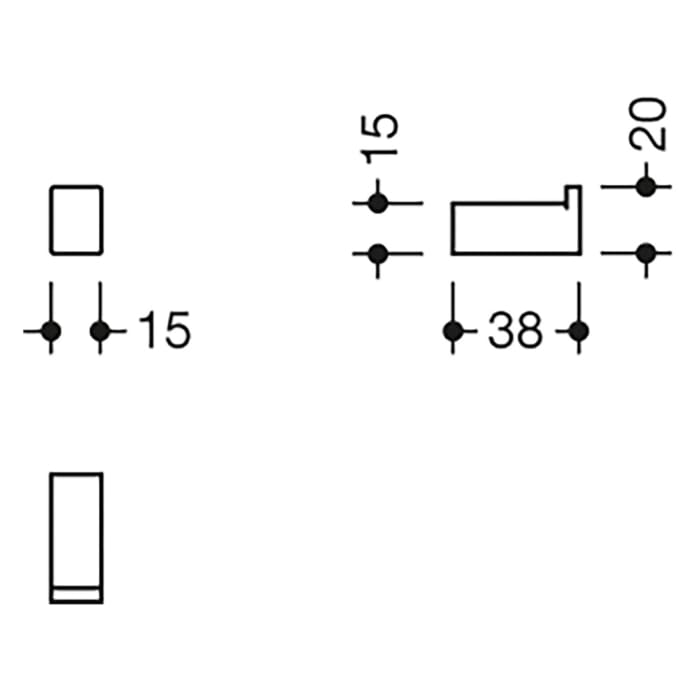 HEWI System 900 Q Einzelhaken