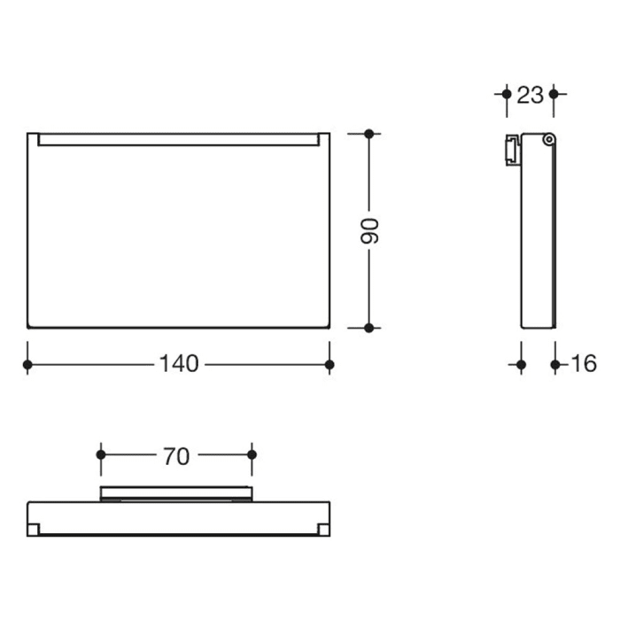 HEWI System 900 Q WC-Papierhalter mit Deckel