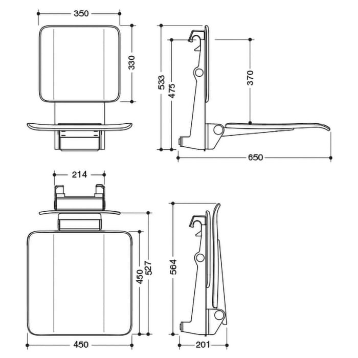 HEWI System 900 Einhängesitz
