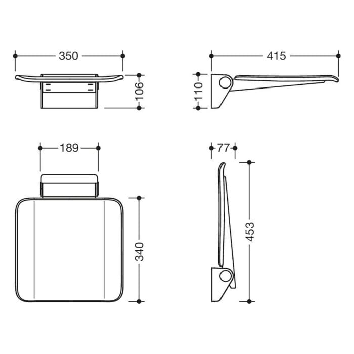 HEWI System 900 Klappsitz