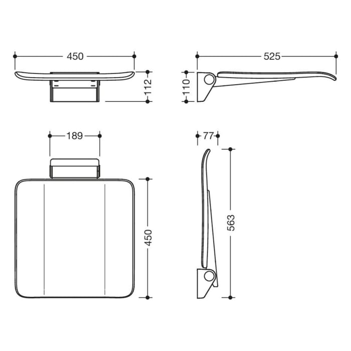 HEWI System 900 Klappsitz