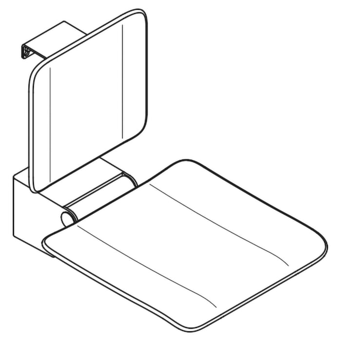 HEWI System 900 Klappsitz mit Rückenlehne