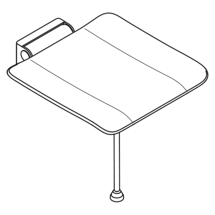 HEWI System 900 Klappsitz mit Bodenstütze