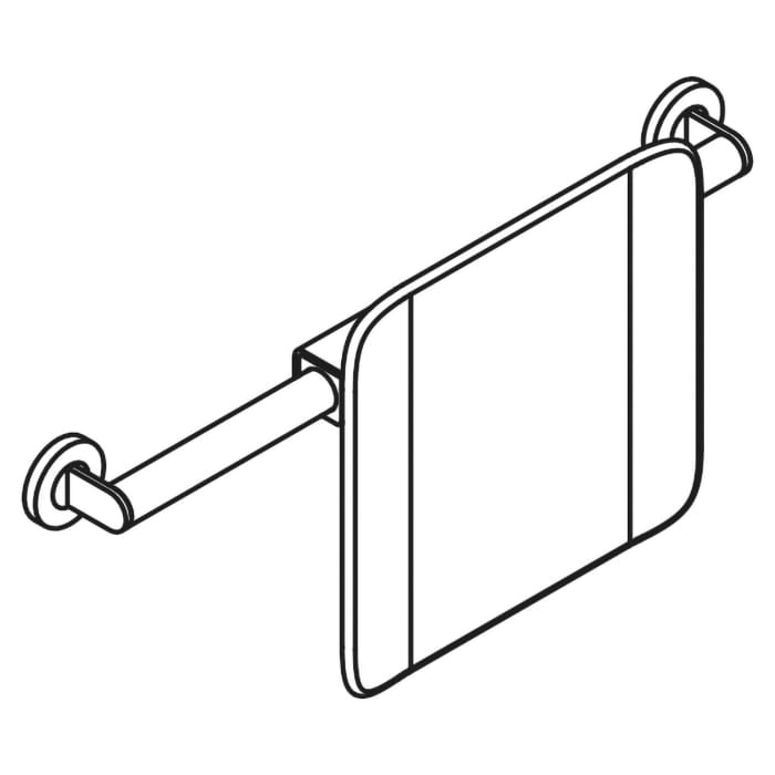 HEWI System 900 Rückenstütze Design A und B, Achsmaß 58,2 bis 68,2 cm