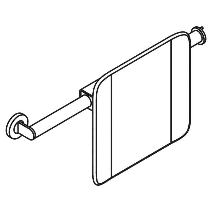 HEWI System 900 Rückenstütze Design A links, Achsmaß verstellbar, breit