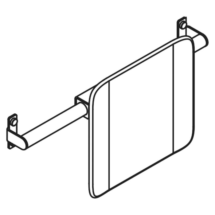 HEWI System 900 Rückenstütze Design B, Achsmaß 58,4 bis 68,4 cm