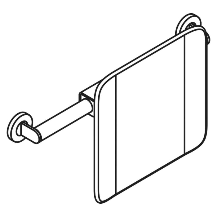 HEWI System 900 Rückenstütze Design A und B, Achsmaß 47,5 bis 57,8 cm