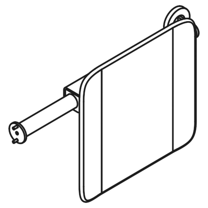 HEWI System 900 Rückenstütze Design A rechts, Achsmaß verstellbar, schmal