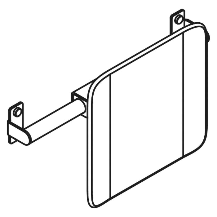 HEWI System 900 Rückenstütze Design B, Achsmaß 48,2 bis 58,2 cm