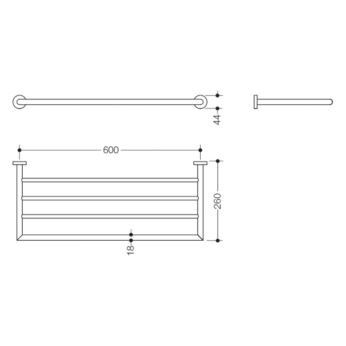 HEWI Universalprodukte Badetuchablage