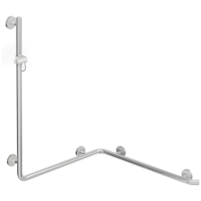 HEWI Warm Touch Duschhandlauf mit Brausehalterstange, 110 x 76,2 x 96,2 cm