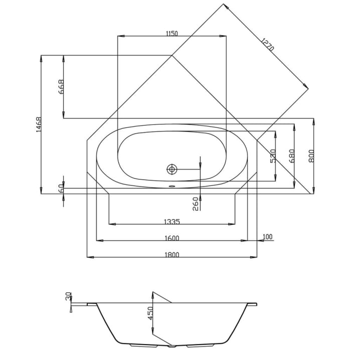 Hoesch Armada 8-Eck 180 x 80 cm