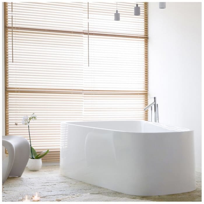 Hoesch SingleBath Duo Badewanne freistehend 179,8 x 117,3 cm, Überlauf rechts