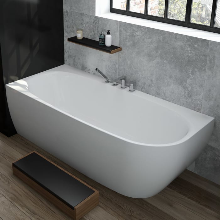 Hoesch iSENSI MONOLITH Eckbadewanne 190 x 90 cm, linke Ausführung