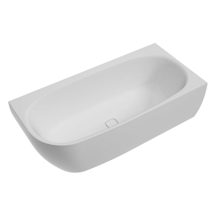 Hoesch iSENSI MONOLITH Eckbadewanne 170 x 75 cm, rechte Ausführung, mit Überlaufbefüllung weiß