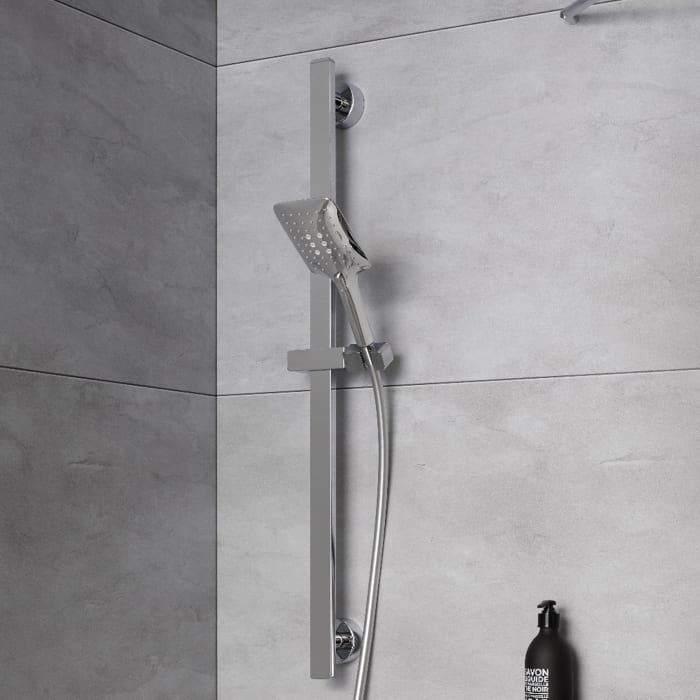 HSK Design-Handbrause AquaSwitch Softcube mit Brauseschlauch und Brausestange