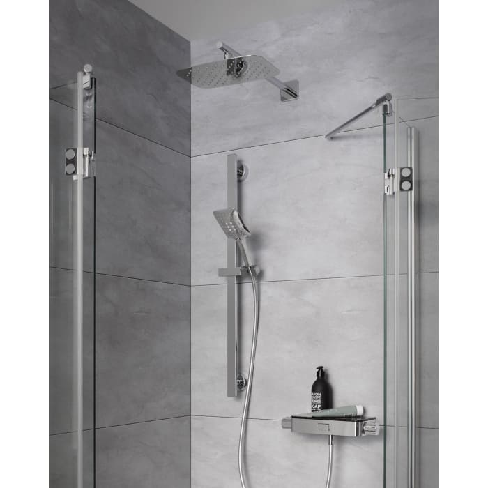 HSK Design-Handbrause AquaSwitch Softcube mit Brauseschlauch und Brausestange