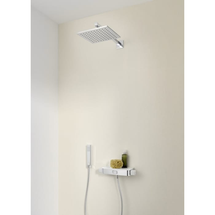 HSK Design-Handbrause eckig mit Brauseschlauch und Halterung