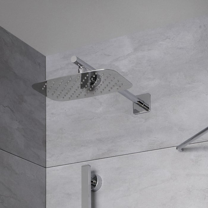 HSK Softcube Wandarm gerade mit Kopfbrause superflach 30 x 20 cm