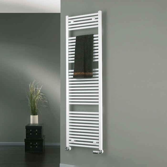 HSK Line Badheizkörper 40 x 121,5 cm, Anschluss links und rechts unten, Antikorrosionsschutzschicht