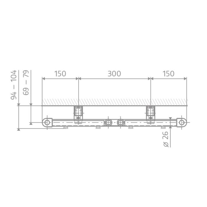HSK Line Pro Designheizkörper 60 x 121,5 cm