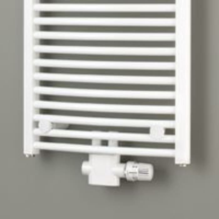 HSK Line Round Badheizkörper 50 x 121,5 cm, Anschlüsse mittig, Antikorrosionsschutzschicht