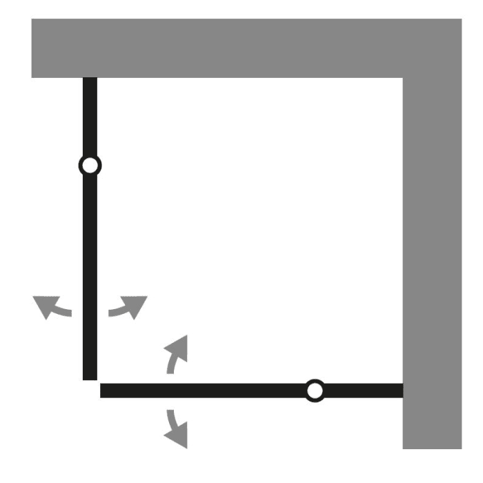 HSK Aperto Pro Eckeinstieg pendelbar 4-teilig, 100 x 100 cm