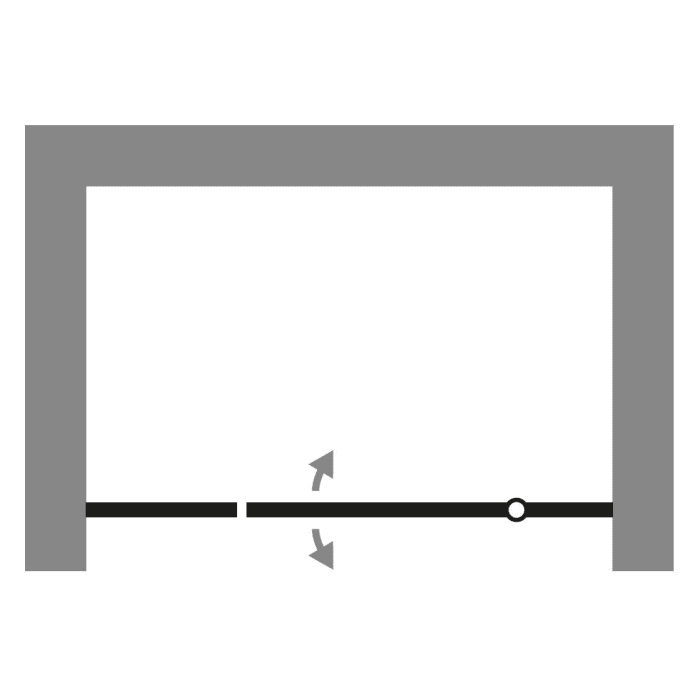 HSK Aperto Pro Pendeltür 3-teilig für Raumnische 180 cm, Anschlag rechts