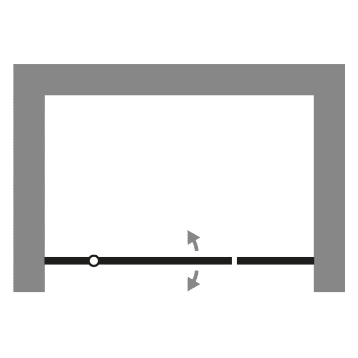 HSK Aperto Pro Pendeltür 3-teilig für Raumnische Sondermaß, Anschlag links